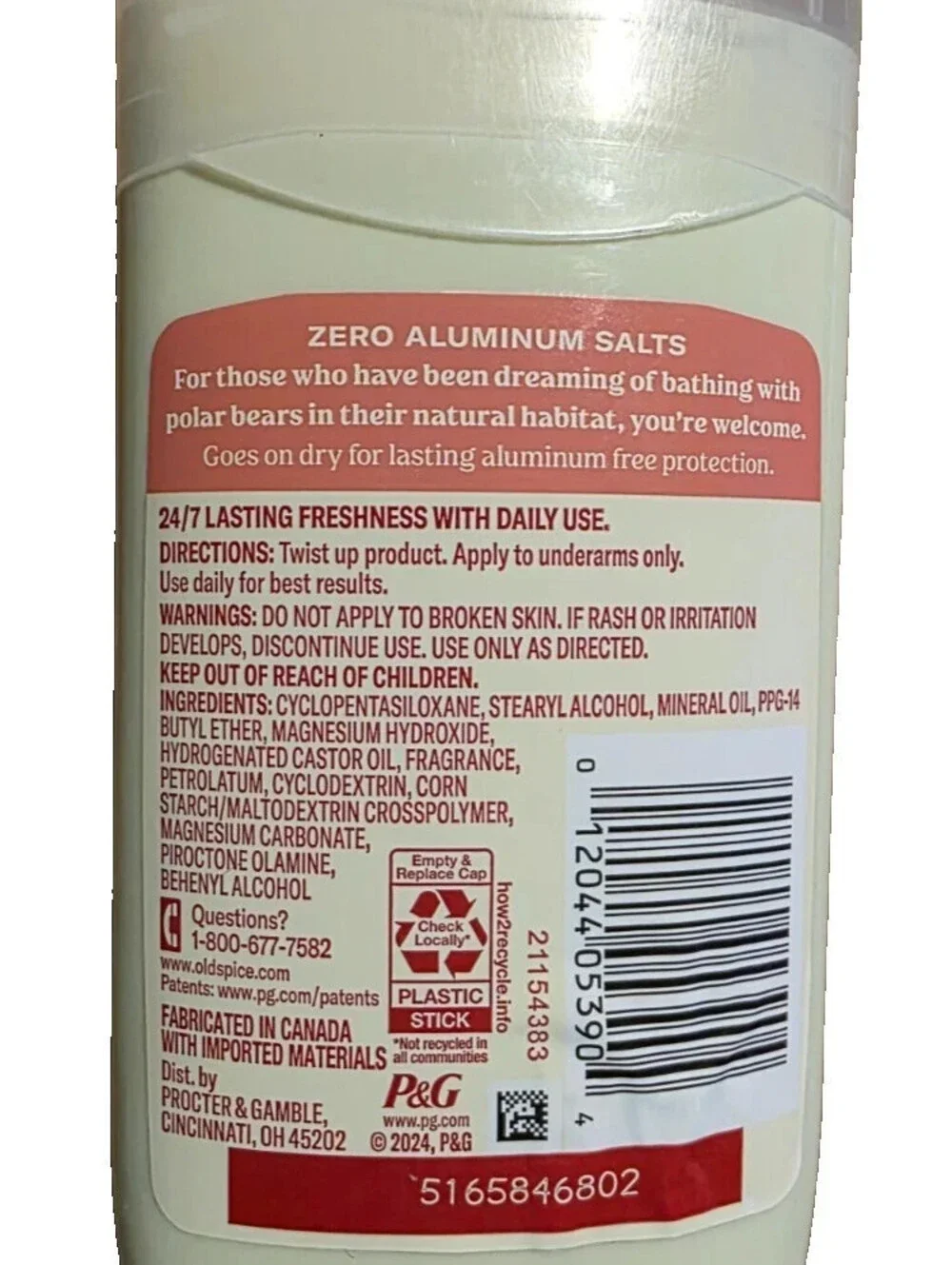 Old Spice GentleMan's Aluminum Free Deodorant for Men Himalayan Sea Salt 3oz